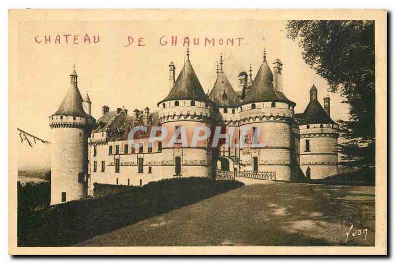 Old Postcard Chaumont Loir et Cher castle Entree