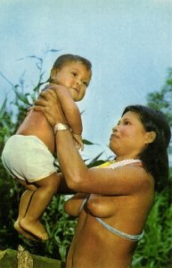 colombia, CHOCO, Native Topless Indian Woman, India Chola (1970s) Postcard