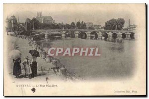 Postcard Old Bridge Auxerre Paul Bert