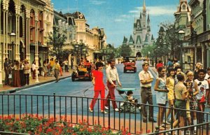 WALT DISNEY WORLD Main Street USA, Castle, Florida c1970s Vintage Postcard