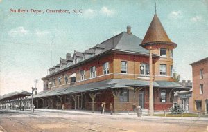 Greensboro North Dakota Southern Depot Vintage Postcard AA12215