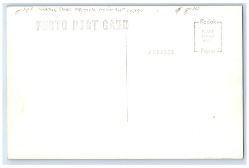 c1950's White Sands National Monument New Mexico NM Vintage RPPC Photo Postcard