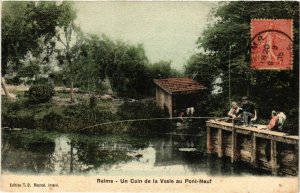 CPA REIMS Un Coin de la VESLE-au-PONT-Neuf (490766)