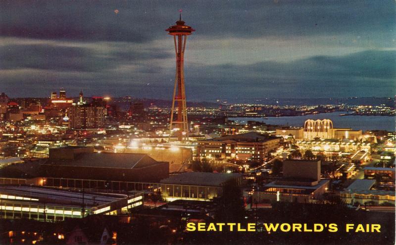 WA - Seattle, 1962. Seattle World's Fair (Century 21 Exposition). View from Q...