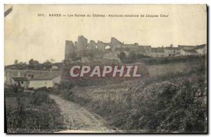 Old Postcard Naves Ruins of Ancient Chateau Jacques Coeur residence