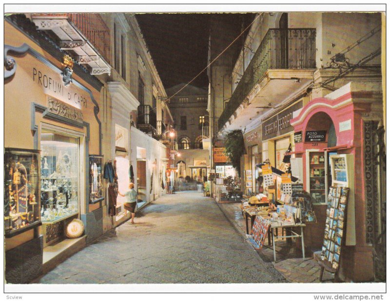 Traditional Capri, Profumi Di Capri, Postcards Racks On The Right Side, CAPRI...