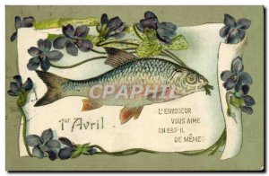 Old Postcard Fantasy Easter April 1st Flowers