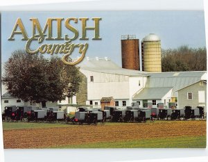 Postcard Sunday religion services, Amish Country, Pennsylvania