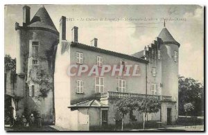 Old Postcard The Chateau de Longat near St Germain Lembron Puy de Dome