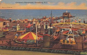 Keansburg New Jersey Children's Playground, Color Linen Vintage Postcard U9918