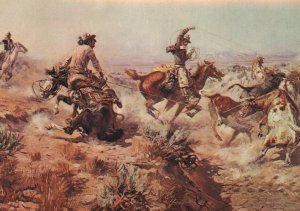 Jerked Down,Charles Russell,Western Painting