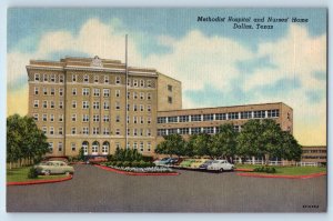 c1940 Dallas Texas TX Vintage Postcard Methodist Hospital Nurse's Home Building