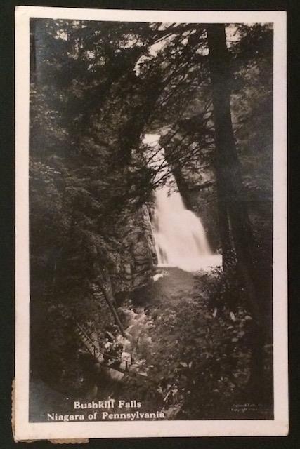 Bushkill Falls Niagara of Pennsylvania 1928 Real Photo Post Card 