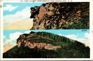 Oldest Settlers White Mountains New Hampshire NH WB Postcard VTG UNP Bisbee 