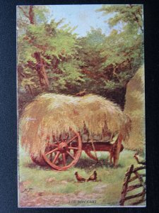 Country Life THE HAY CART Artist Harry Payne c1908 Postcard by Hildesheimer