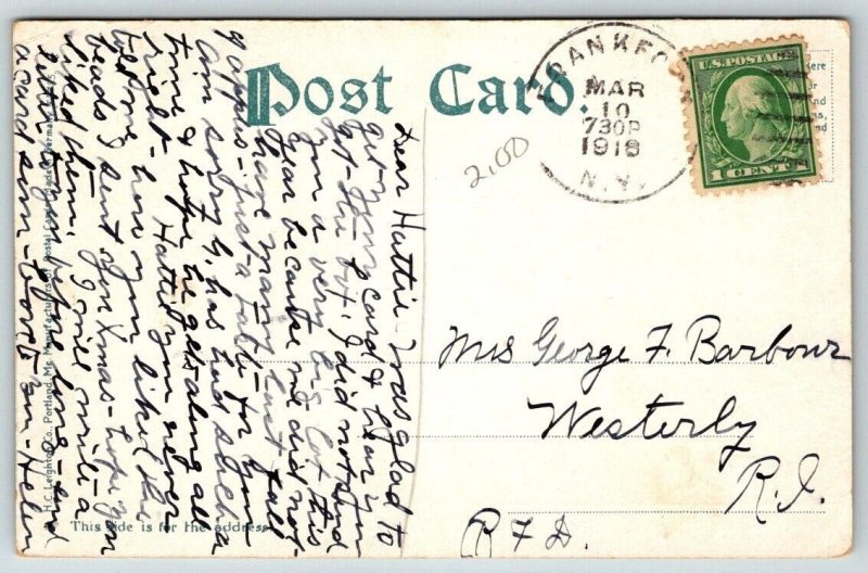 1916   Moonlight in the Adirondacks  New York   Postcard