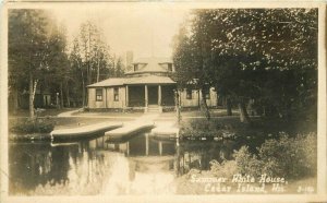 Cedar Island Wisconsin Summer White House C-1910 RPPC Photo Postcard 20-4541