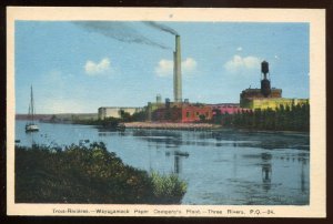 h2218 - TROIS RIVIERES Quebec Postcard 1930s Wayagamack Paper Plant