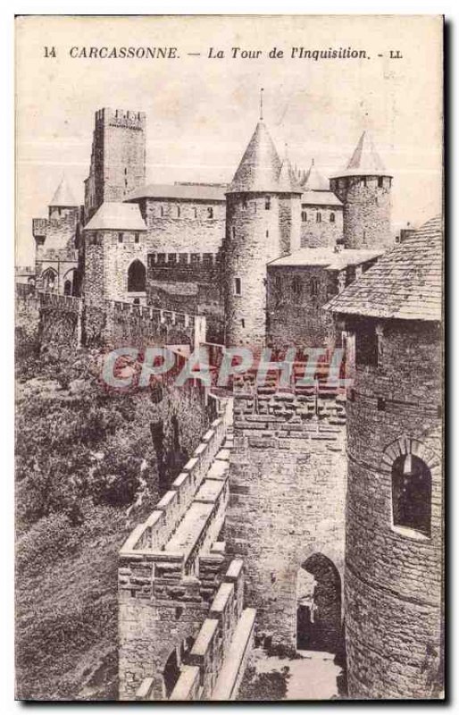 Postcard Old Carcassonne Tower of the Inquisition