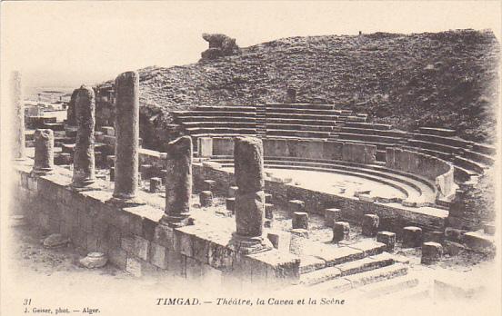 Tunisia Ruines Romaines de Timgad Theatre la Cavea et la Scene