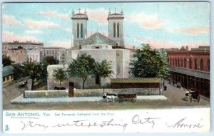 SAN ANTONIO, Texas  TX    Tuck Postcard  SAN FERNANDO CATHEDRAL from Rear 1900s