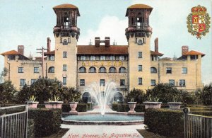 Hotel Alcazar, St. Augustine, Florida, Early Postcard, Unused