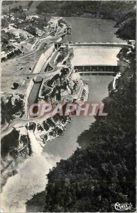 Postcard Modern Dam Genissiat Ain Aerial view