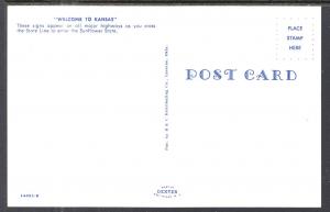 Signpost Welcome to Kansas BIN