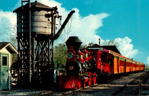 Disneyland Passenger Train At Frontierland Water Tower
