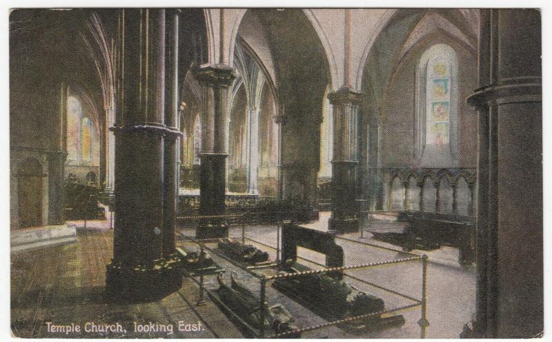 London; Temple Church Interior Looking East PPC By Shurey's, Unposted, c 1910