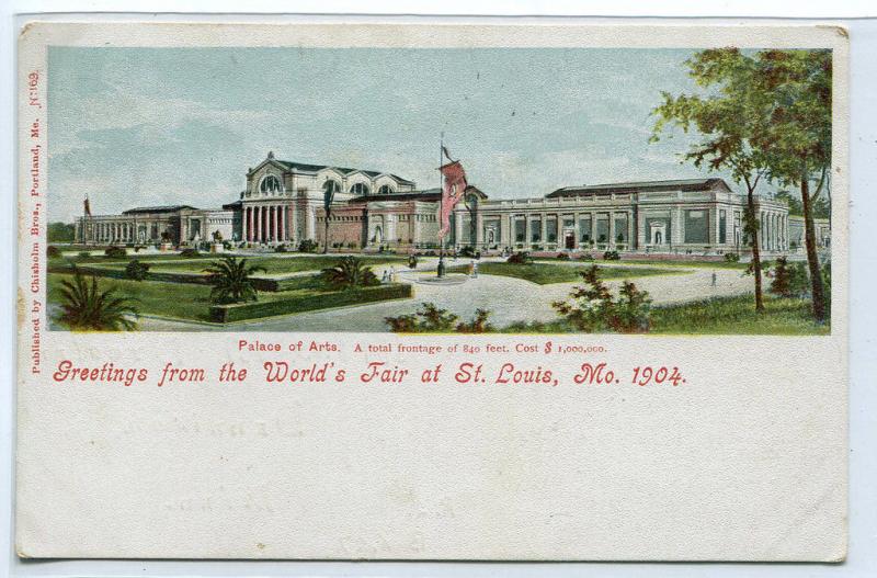 Palace of Arts World's Fair St Louis Missouri 1904 1910 postcard