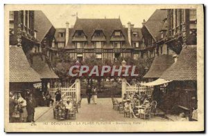 Old Postcard Deauville flowered Beach hotel normandy