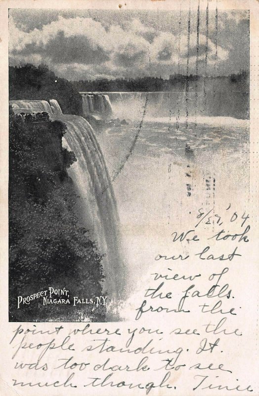 Prospect Point, Nagara Falls, New York, Very Early Postcard, Used in 1904