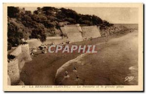Old Postcard La Bernerie The Pataurie and the great Beach