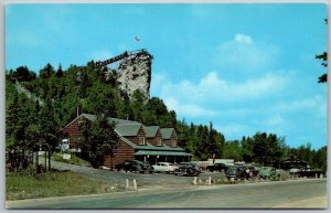 St. Ignace Michigan 1960s Postcard Castle Rock