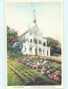 W-border CHURCH SCENE Sainte-Anne-De-Beaupre - Near Quebec City Quebec QC AD1237