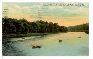 PA - Easton. Greater Island Park, Lehigh River ca 1911