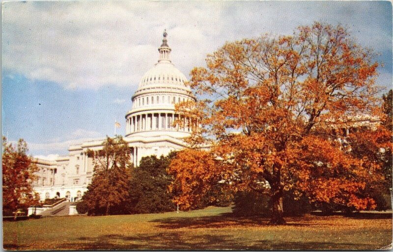 United States Capitol Building Rotunda Washington DC Landmark Chrome Postcard 