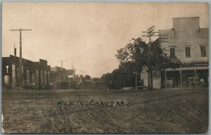 ETHEL MO MAIN STREET ANTIQUE REAL PHOTO POSTCARD RPPC