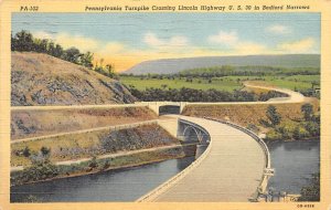 Crossing Lincoln Highway U. S. 30 in Bedford Narrows Turnpike, Pennsylvania PA  