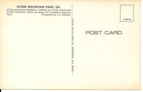 Atlanta GA, Confederate Monument, Stone Mountain, Lee, Davis, Jackson, 1960&#...
