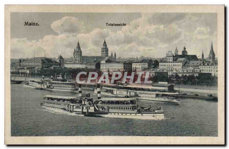 Old Postcard Mainz Totalansicht