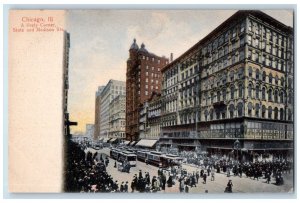 c1905's A Lively Corner State And Madison Chicago Illinois IL Unposted Postcard