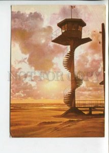 442443 USSR Latvia Ventspils sunset by the sea Lighthouse old postcard