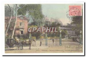 Paris (19th) Old Postcard Buttes Chaumont main entrance