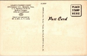 Postcard Leahy's Tourist Court in Memphis, Tennessee~139633