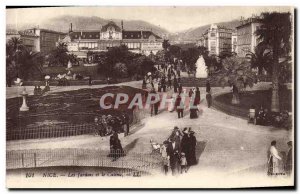 Old Postcard Nice Gardens and Casino