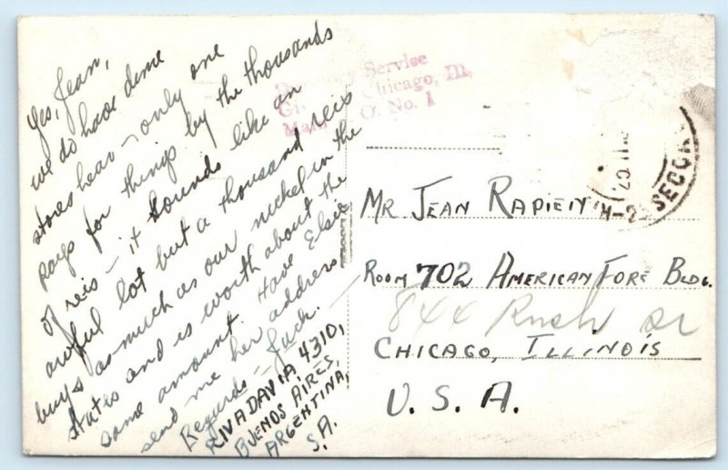 RPPC Av Rio Branco RIO DE JANEIRO BRAZIL Postcard