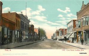 C-1910 Pekin Illinois Court Street Teich undivided postcard 9251