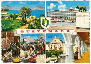 Guatemala Coat of Arms and Scenes 1960s-1970s Multi View Postcard #1